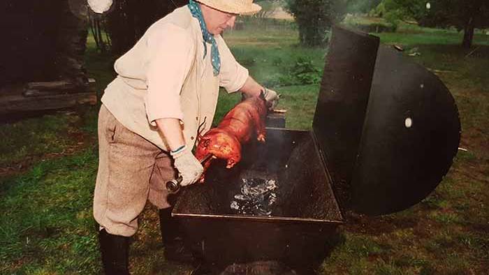 Grilēts sivēns svētkos